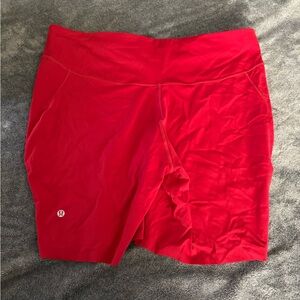 lululemon athletica Red Athletic Shorts